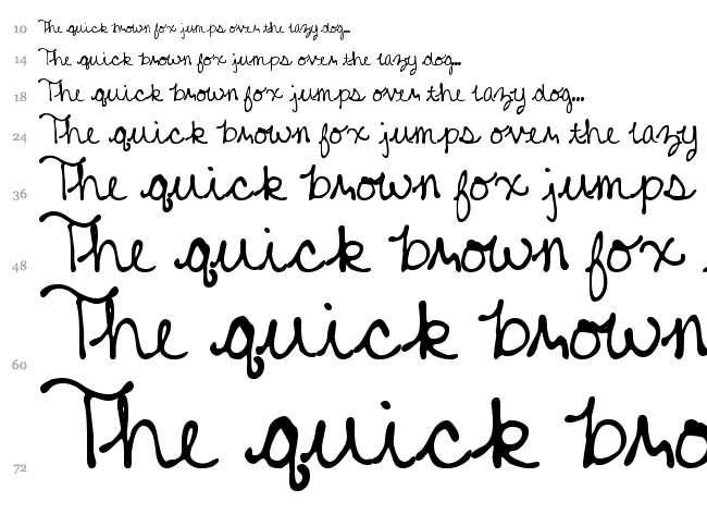 MTF Mikayla font waterfall